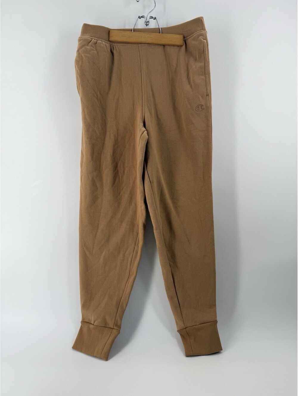 Champion Joggers Mens Small Tantalizing Tan Relaxed Fit Pull On Fleece Sweatpant